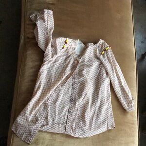 Scotch & Soda natural Tan Cream Browns colors Fine cotton Button Down Shirt sz S